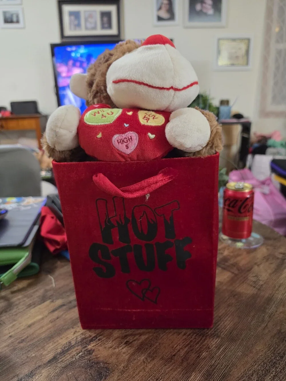 Valentine's Day Plush Monkey